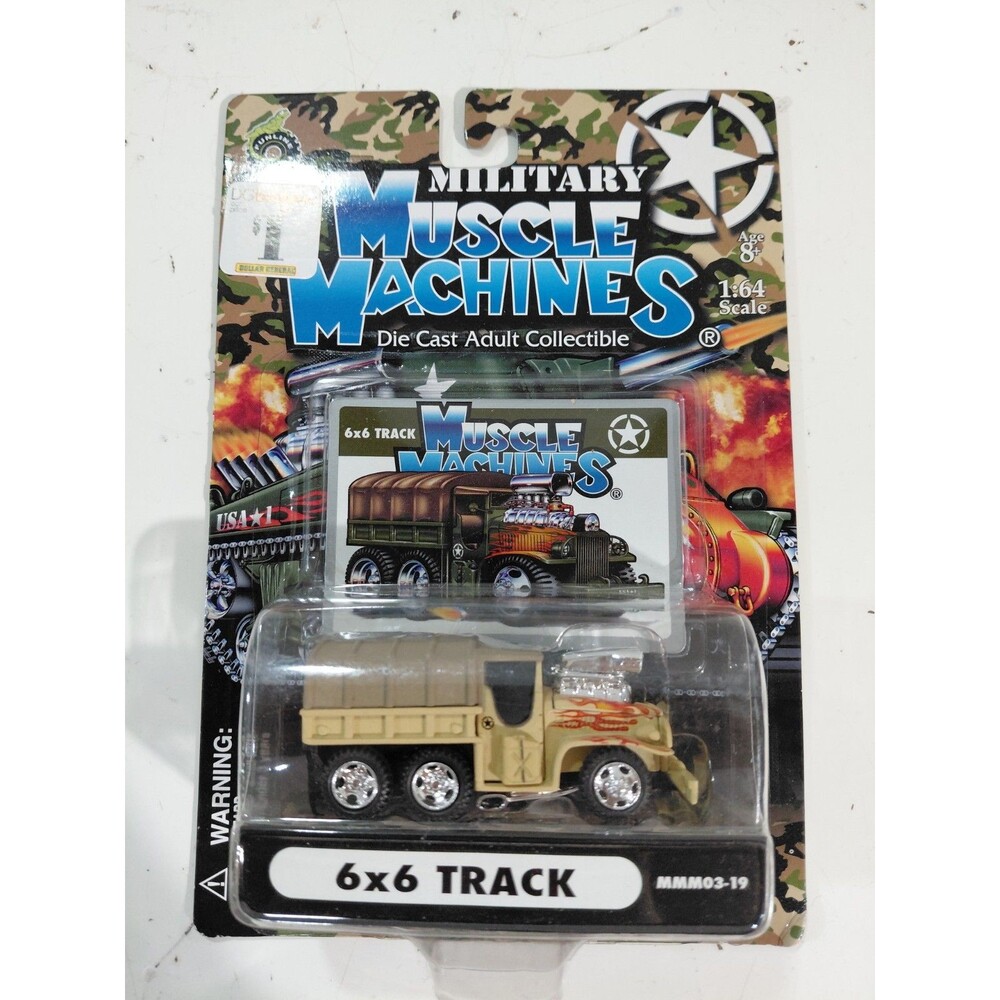 NIP Muscle Machines MMM03-19 1:64 Die Cast Hot Rod Army 6x6 Truck